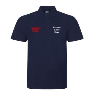 navy polo shirt