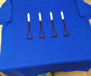 T shirt with saddle print